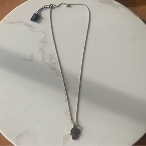 Degs & Sal Sterling Silver Hamsa Necklace Rope Chain